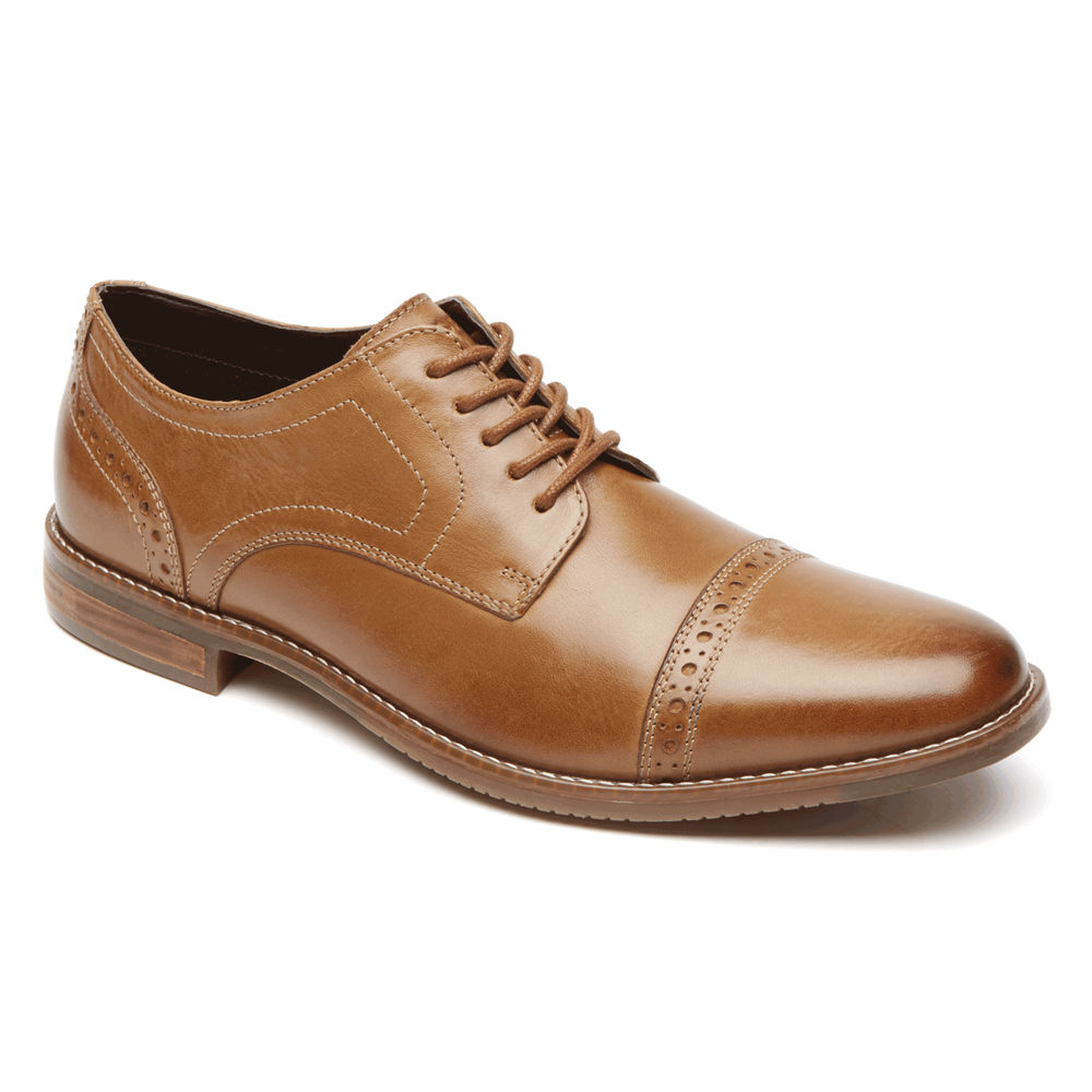 Oxfords Rockport Homem Marrom - Style Purpose Cap Toe - 50872KXBS